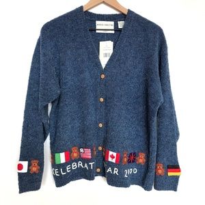 NEW Marisa Christina Christmas 1999 Sweater Cardigan